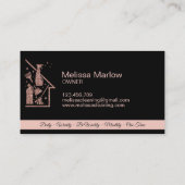 Maid Cleaning House Professional Cleaning Services Visitekaartje (Achterkant)