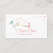 Maid Cleaning House Professional Cleaning Services Visitekaartje (Voorkant)