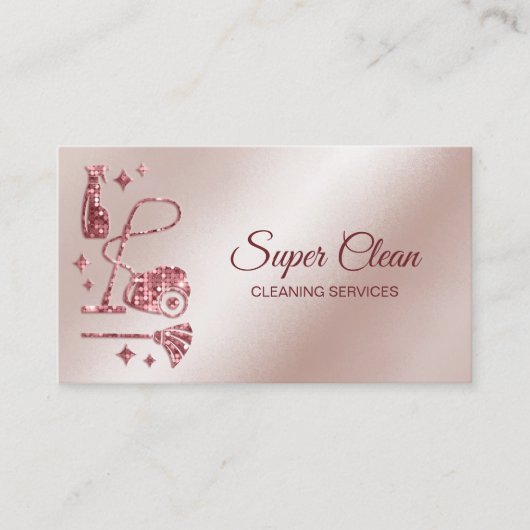 Maid Cleaning House Professional Cleaning Services Visitekaartje (Voorkant)