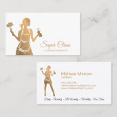 Maid Cleaning House Professional Cleaning Services Visitekaartje (Voorkant / Achterkant)