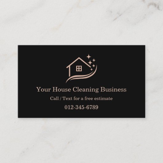 Maid Cleaning House QR Code Sparkling Visitekaartje (Voorkant)