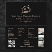 Maid Cleaning House QR Code Sparkling Visitekaartje