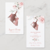 Maid Cleaning House Sparging Gold Floral Visitekaartje (Voorkant / Achterkant)