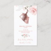 Maid Cleaning House Sparging Gold Floral Visitekaartje (Achterkant)