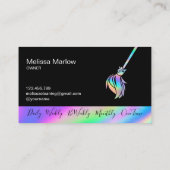 Maid Cleaning House Sparging Holografen Business C Visitekaartje (Achterkant)