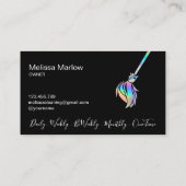 Maid Cleaning House Sparging Holografen Business C Visitekaartje (Achterkant)