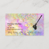 Maid Cleaning House Sparging Holografen Opal Busin Visitekaartje (Achterkant)