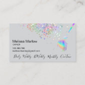 Maid Cleaning House Sparging Holografen Visitekaartje (Achterkant)