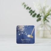 Maid Cleaning House Sparking Dripping Gold Square Vierkante Visitekaartje (Staand voorkant)