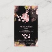 Maid Cleaning House Sparking Gold Diamonds Busine Visitekaartje (Achterkant)