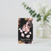 Maid Cleaning House Sparking Gold Diamonds Busine Visitekaartje (Staand voorkant)