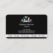 Maid Cleaning House Sparking Holographic Business Visitekaartje (Achterkant)