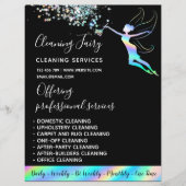 Maid Cleaning House Sparking Holographic Flyer (Voorkant)