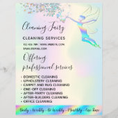 Maid Cleaning House Sparking Holographic Flyer (Voorkant)