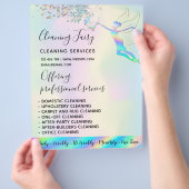 Maid Cleaning House Sparking Holographic Flyer (Hand)