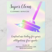 Maid Cleaning House Sparking Holographic Flyer (Achterkant)