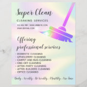 Maid Cleaning House Sparking Holographic Flyer (Voorkant)
