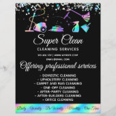 Maid Cleaning House Sparking Holographic Flyer (Voorkant)