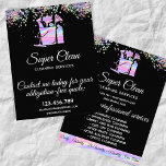 Maid Cleaning House Sparking Holographic Flyer<br><div class="desc">Maid Cleaning House Sparking Holographic</div>