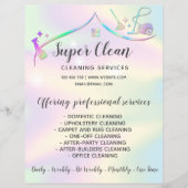 Maid Cleaning House Sparking Holographic Flyer (Voorkant)