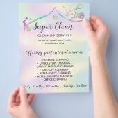 Maid Cleaning House Sparking Holographic Flyer (Hand)