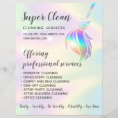 Maid Cleaning House Sparking Holographic Flyer (Voorkant)