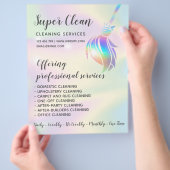 Maid Cleaning House Sparking Holographic Flyer (Hand)