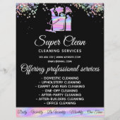 Maid Cleaning House Sparking Holographic Flyer (Voorkant)