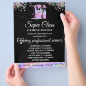 Maid Cleaning House Sparking Holographic Flyer (Hand)