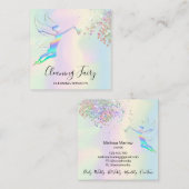 Maid Cleaning House Sparking Hologray Fairy Vierkante Visitekaartje (Voorkant / Achterkant)