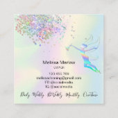 Maid Cleaning House Sparking Hologray Fairy Vierkante Visitekaartje (Achterkant)