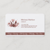 Maid Cleaning House Sparking Roos Gold Business C Visitekaartje (Achterkant)