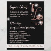 Maid Cleaning House Sparking Roos Gold Flyer (Voorkant)