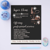 Maid Cleaning House Sparking Roos Gold Flyer (Enkel)