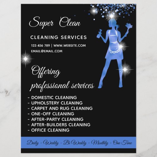 Maid Cleaning House Sparking Roos Gold Flyer (Voorkant)