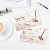 Maid Cleaning House Sparking Roos Gold Marble Visitekaartje