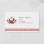 Maid Cleaning House Sparking Roos Gold Monogram B Visitekaartje (Achterkant)