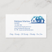 Maid Cleaning House Sparking Visitekaartje (Achterkant)