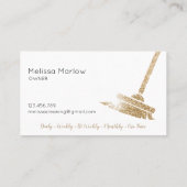 Maid Cleaning House Sparking Visitekaartje (Achterkant)