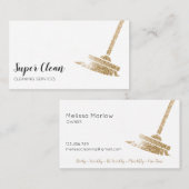 Maid Cleaning House Sparking Visitekaartje (Voorkant / Achterkant)