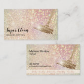 Maid Cleaning House Sparking Visitekaartje (Voorkant / Achterkant)