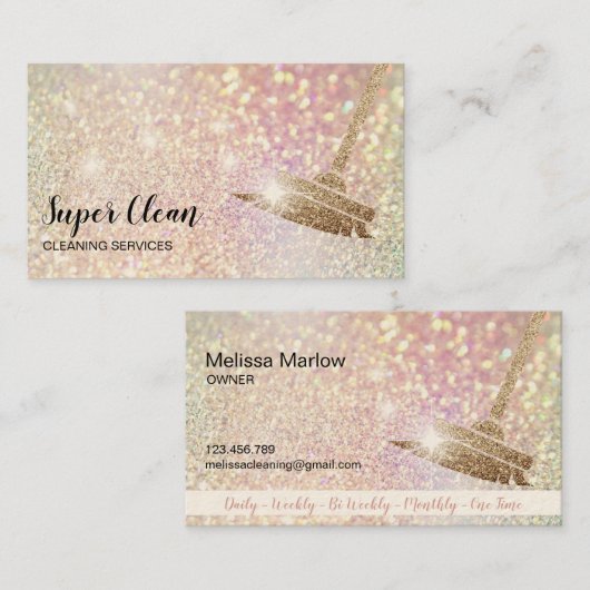 Maid Cleaning House Sparking Visitekaartje (Voorkant / Achterkant)