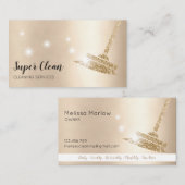 Maid Cleaning House Sparking Visitekaartje (Voorkant / Achterkant)