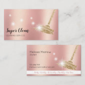 Maid Cleaning House Sparking Visitekaartje (Voorkant / Achterkant)