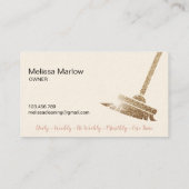 Maid Cleaning House Sparking Visitekaartje (Achterkant)