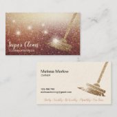 Maid Cleaning House Sparking Visitekaartje (Voorkant / Achterkant)