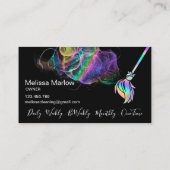Maid Cleaning House Sparkling Holograph Visitekaartje (Achterkant)