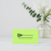 Maid Cleaning Housekeeper Simple neon green Visitekaartje (Staand voorkant)