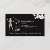 Maid Cleaning Housekeeping Kantoor Cleaning Servic Visitekaartje (Achterkant)