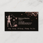 Maid Cleaning Housekeeping Kantoor Cleaning Servic Visitekaartje (Achterkant)